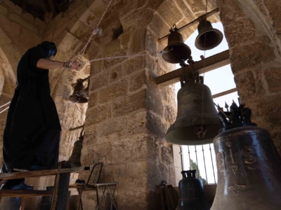 Le clocher latin du Saint-Sépulcre et son carillon grec